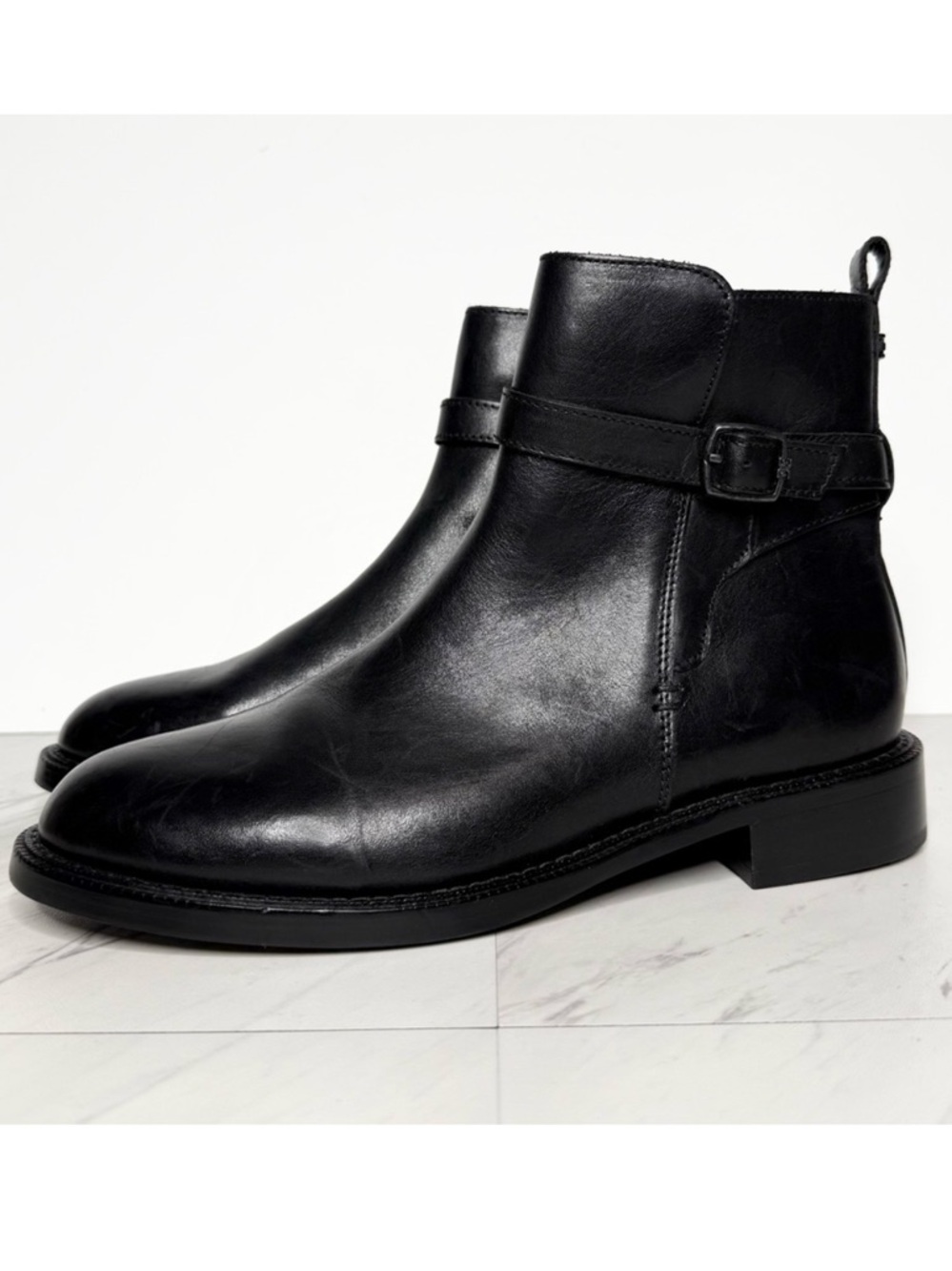 Sam Edelman Nolynn Black Leather Bootie 8M